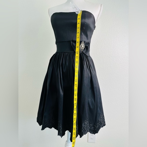 Vintage Elegant Black Strapless Formal Dress Size Large - Picture 5 of 11